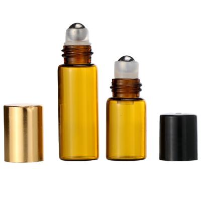 China Personal care in stock 3ml pink/purple/green glass roll on sample bottle perfume bottle doterra bottles for sale