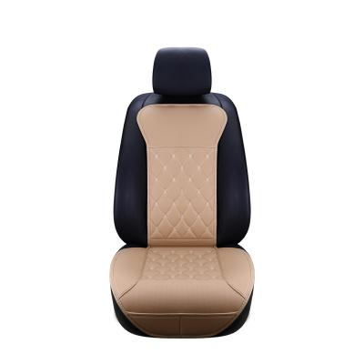 China Protect Cushion Leather Four-Season Embroidery Auto Car Seat Covers For Interior Accessories Front Seats Protector Black Beige Gray for sale