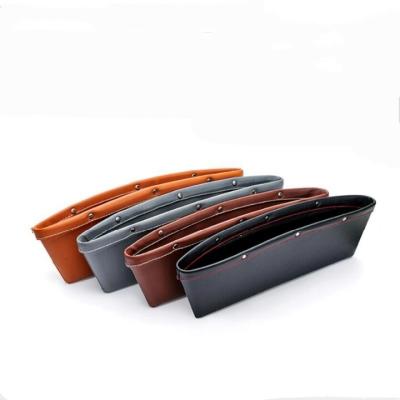 China Car Seat Console Isofrequency Repeater Storage Box Car Pocket Clean Leather Organizer for sale