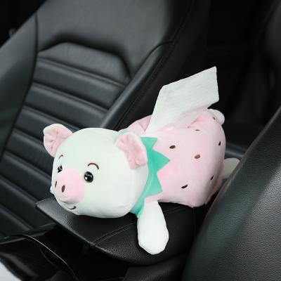 China Cartoon Car Cloth Bag Armrest Backseat Cloth Bag Plush Railing Case Holder Hanging Automobile Toys Interior Decoration Paper Storage for sale