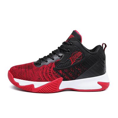 China Men's Fabric Sporty Knitting Basketball Shoes Lace Up Training Shoes for sale