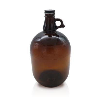 China Wholesale Custom Brown 4L Self Brewing Beverage Container California Sealed Wine Bot Beer Juice Glass Medicated Bottles for sale