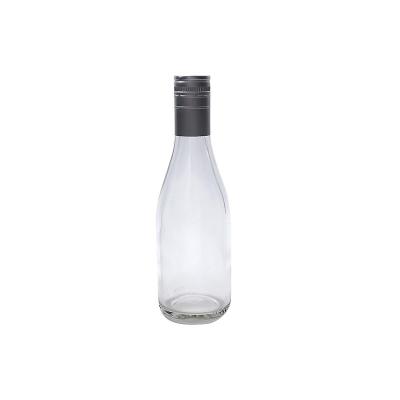 China Wholesale Clear Glass Beverage Sauce Bottle Packing 200ml Liquor Glass Wine Bottle With Lid for sale