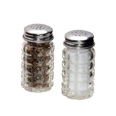 China 50ml Salt and Pepper Shaker Spice Shaker Mini Minimalist Glass Glass Spice Jar with Stainless Steel Lid for sale