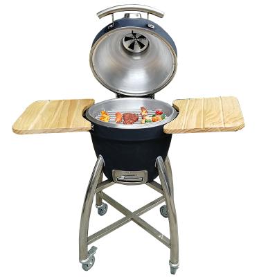 China Easily Assembled Outdoor 16 Inch Automobile Charcoal Grill Fish Sausage Meat Food Smoker BBQ Grill Machine With BBQ Oven for sale