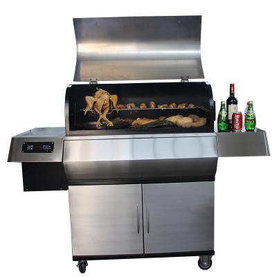 China Easily Collected Wooden Feeder Hopper Standard Export Assembly Pellet Barbecue BBQ Grill Smoker With Box for sale