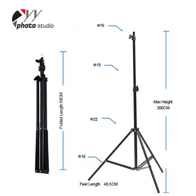 China Top Selling 2m High Quality Photo Studio Video Camera Stand Video Camera Shoot Video Camera Stands Camera Mobile for sale