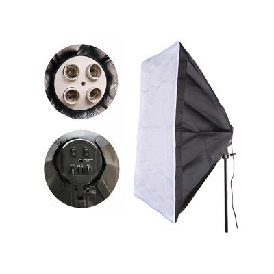 China OEM Wholesale Customizable High Quality Photography Box Studio 4 Heads E27 Soft Socket Folding Softbox for sale