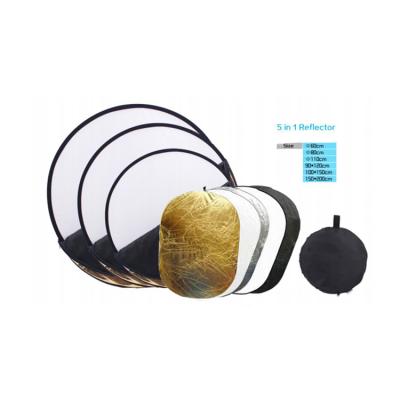 China Wholesale and customizable new style gold or silver 5 in 1 photo reflector around the reflector 60cm/80cm/110cm/60*90cm/90*120cm/100*150cm/150*200cm for sale