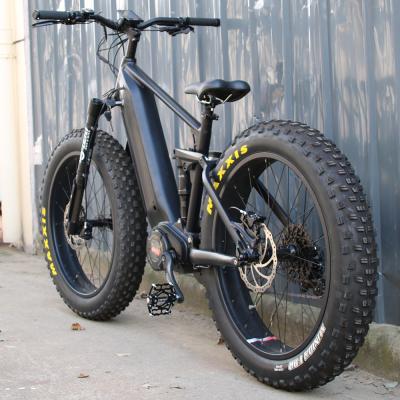 China Bafang Aluminum Alloy Ultra Fat Bike 48V 1000w Mid Drive Ebike Full Suspension With 20Ah Battery for sale