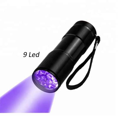 China Pets Urine And Stain Detector Dog And Cat Pee Finds On Carpet Etc Ultraviolet LED Flashlight , 9 Led Flashlight UV Torch For Urine Detector / Finding Scorpion for sale