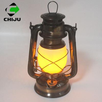 China Function 2: flame light and white light super shine cheap LED metal lantern portable hurricane lantern/kerosene lantern for sale