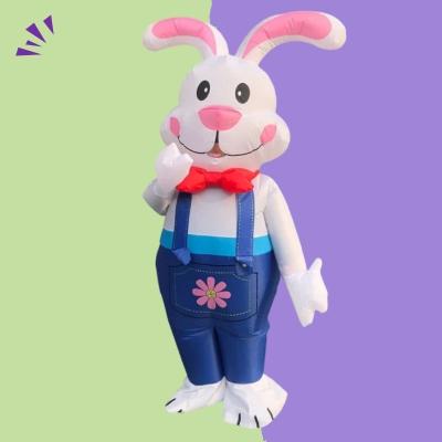 China interior & Outdoor Venue Decoration Christmas Eve Halloween Easter Decorations Pen Border Inflatable Luminous Rabbit Outdoor Props for sale