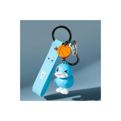 China Resin Cartoon Key Chain Car Doll Key Chain Storage Cute Creative Cute Small Buckle Main Yellow Duck for sale