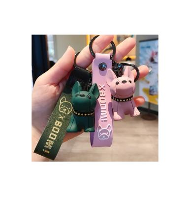 China Cute Cartoon Puppy Car Teddy Bear Gift Customized Key Chain Original Cute Key Bag Pendant for sale