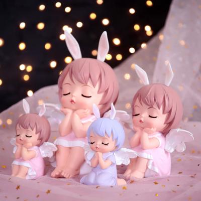 China Europe Baby Angel Girl Big Little Pink Piggy Banks Heart Decoration Cake Decorating Supply Car Supplies Gift Blue Annie for sale