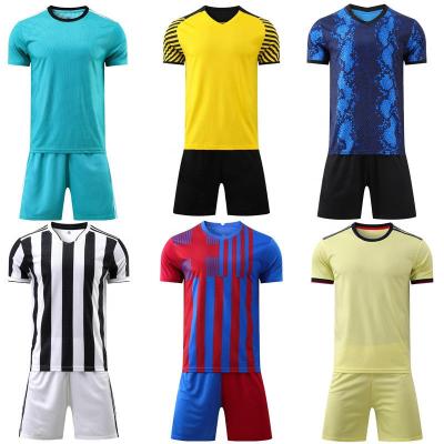 China Breathable Football Suit Adult Children Absorbent Soccer Sets Clothing Suit Short Sleeved Uniform Jersey Sets Football Wear for sale