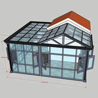 China Healthy Insulation Heat Insulation Glass Windows And Doors Winter Garden And Waterproof Aluminum Sunroom Low E Green Houses for sale