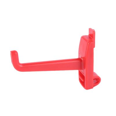 China Store Eco-friendly Durable Pegboard Washing Red Color Pegboard Plastic Hook for sale