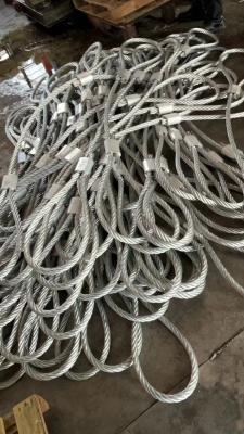 Cina 4 Mm Wire Rope Sling Solar Loop Ends Galvanized Steel in vendita