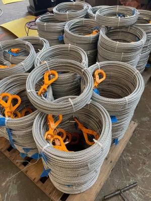 China 6x36WS/6x37 2 Leg Wire Rope Sling With Hook Anti Twist Two Leg Sling zu verkaufen