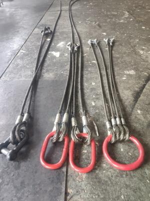 China WLL: 15.63 Ton, Dim.: 24mm, Leg Length: 3 Mt.6x36, IWRC, Grade 19601/1)/11VI2, Galvanized, Four-Legged Wire Rope Sling, à venda