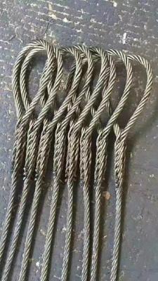 China Soft Eye 6x36 Wire Rope Lifting Slings Mechanically Spliced zu verkaufen