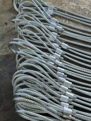 Κίνα Wholesale Custom High Tensile Stainless Steel Wire Rope Lifting Cable Sling With Loops Ends προς πώληση