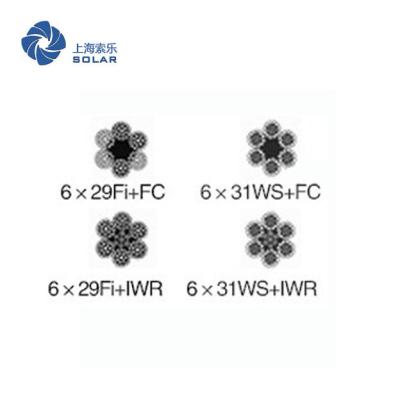 China Parallel Laid Steel Wire Rope 6x29Fi+FC 6x29Fi+IWRC Construction for sale