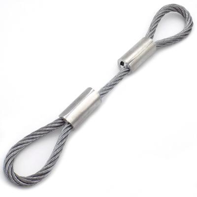 China Solar Loop Ends Galvanized Steel 4 Mm Wire Rope Sling for sale