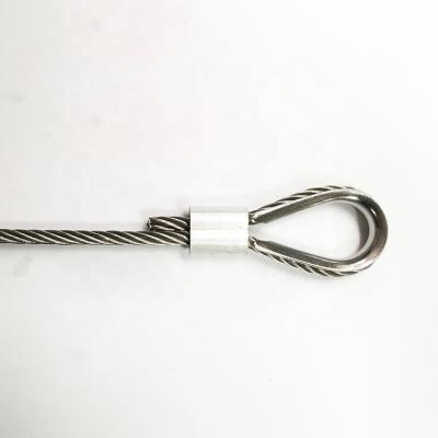 China Solar hoist pressed steel wire rope rigging sling with thimble eye for sale