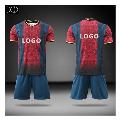 China Custom Sets Plain White Striped Messi Soccer Uniform Football Jerseys Soccer Jersey Set for sale