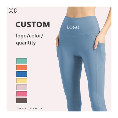 China Seamless Gym Women's Breathable Pants With Pocket Fitness Yoga Wear Plus Size Sports Tracksuit Yoga Gaiters For Women Tiktok Gaiters Yoga Pants for sale