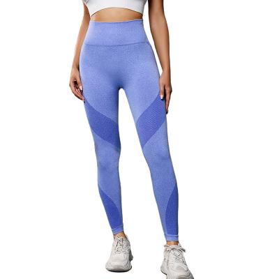 China Breathable European and American Yoga Pants No Embarrassment Hip Line Pants Fishing Hip Fitness Pants Women's Waist High Hip Running Sports for sale