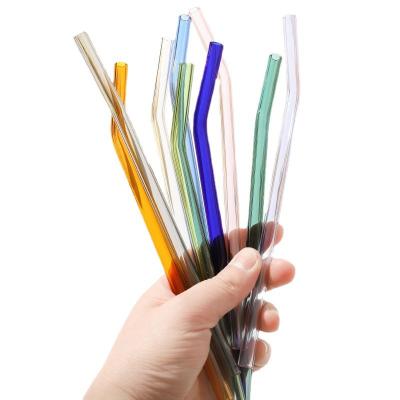 China Bent Pyrex Straight Glass Drinking Reusable Eco-Friendly Straw for sale