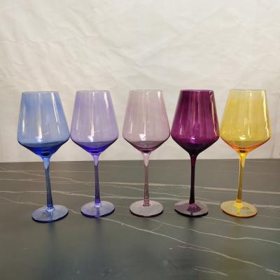 China Universal Red Champagne Cups Cup Party Picnic 350ML Unbreakable Clear Plastic Color Wine Glass Tumbler for sale