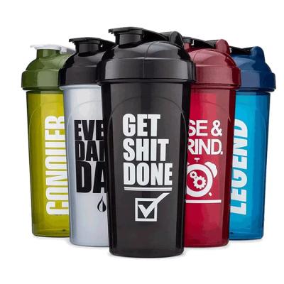 China Viable Custom Plastic Sports Powder Gym Glitter Empty Protein Shaker Bottle With Mixer Ball for sale