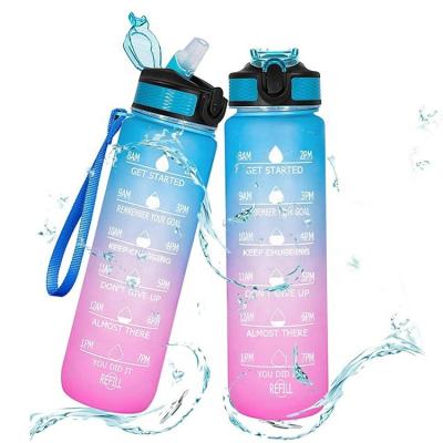 China Viable Wholesale Custom Frosted Tritan Sports Fitness Water Bottle Plastic Water Bottles With Logo for sale