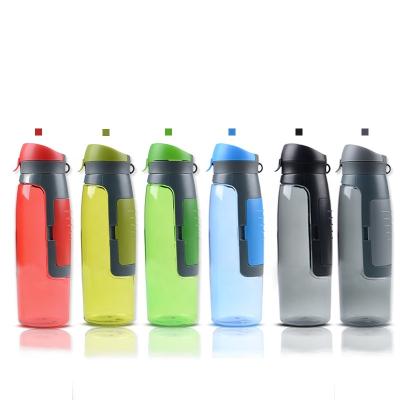 China Bpa Free Sustainable Plastic Water Bottle 750ml Wallet Sport Water Bottle Drinking With Storage Compartment for sale