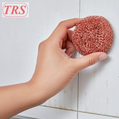 China Best Pot Viable Dish Kitchen Cleaning Pure Copper Mesh Pad Scourer 20g Copper Scrubber for sale