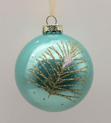 China Flat Glass Christmas Ornaments Spun Glass Christmas Ornaments for sale