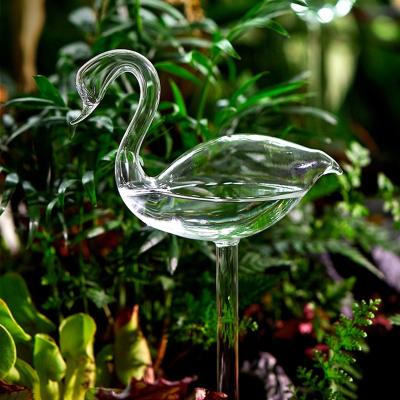 China Glass Self Watering Bulbs Self Watering Glass Self Watering Best Plant Swan Ornaments Watering Globes for sale