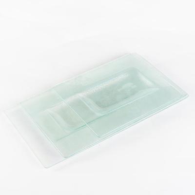 China Wholesale Disposable Glass Wedding Ice Fruit Dish Clear Glass Charging Dish for sale