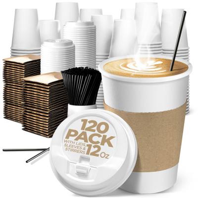 China Wholesale 2.5oz 3oz 4oz 7oz 8oz 10oz 12oz 16oz 20oz Disposable Paper Coffee Cups Disposable Paper Coffee Cup With Lids for sale