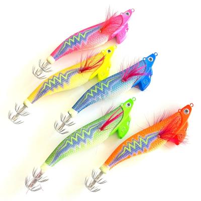 China Go Fishing Stream Wood Shrimp Lead Wood Heavy Shrimp With Healthy Bead Squid Hook 3.5 Squid Bright Strong Ink for sale