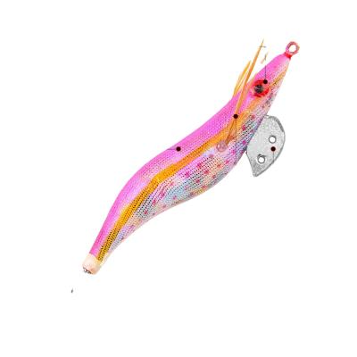 China Go Fishing Jigging Fishing Wooden Shrimp Lure Jig Lures Wooden Bright Shrimp for sale