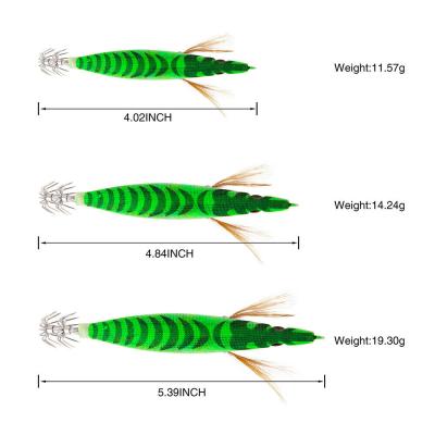 China Go Fishing Wooden High Quality Shrimp Hook Squid Jig Jig Fishing Lures for sale