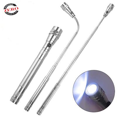 China Portable Emergency 3 LED Flashlight Torch Telescopic Flexible Extendable Led Magnetic Head Take Up Tool Flash Light Lamp for sale