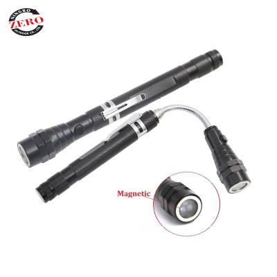 China Portable Extendable Magnetic Telescopic Emergency 3 LED Flashlight , Pick Led Torch , Flexible Flashlight With Magnet for sale