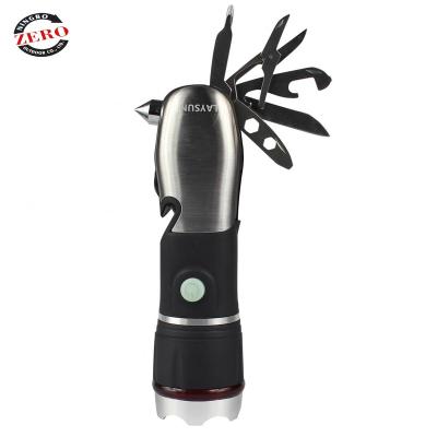 China Emergency Function Torch Kit Set Box Light Multi Tool Mini Warning Car Emergency Led Flashlight With Multi Tool for sale